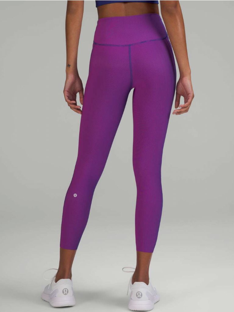 New Base Pace Hr Tight 25" *Two-Tone Ribbed Legging Psychic Sonic Pink Sz 4